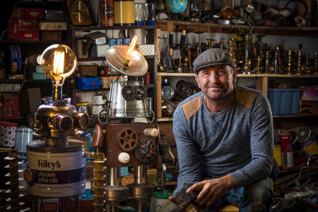 Mark Haig brings his Gizmobots to Rugby Art Gallery and Museum later this month for a new exhibition.